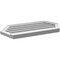 Ekena Millwork Half Round Surface Mount PVC Gable Vent: Functional, w/ 2"W x 2"P Brickmould Sill Frame, 34"W x 17"H GVPHR34X1703SF - alternate 5